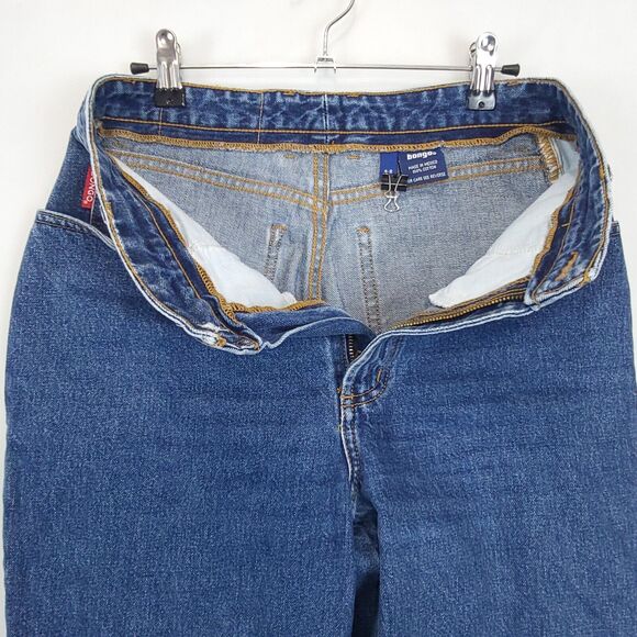 Bongo Denim Pants High Rise Women 9R Blue Jeans 5 Pockets Flat Front 100% Cotton - Picture 9 of 12